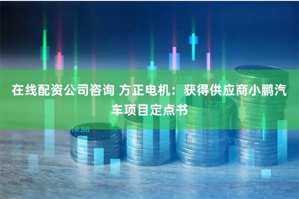 在线配资公司咨询 方正电机:获得供应商小鹏汽车项目定点书