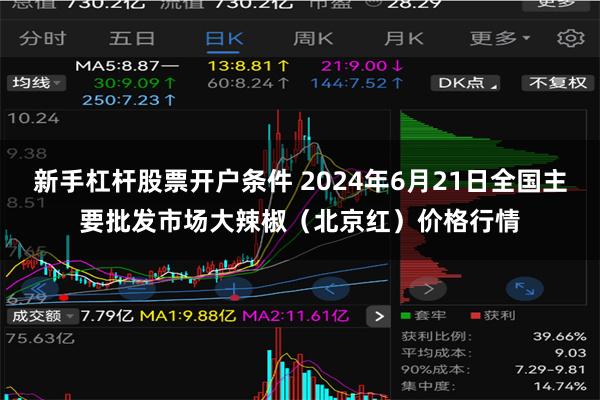 新手杠杆股票开户条件 2024年6月21日全国主要批发市场大辣椒(北京红)价格行情
