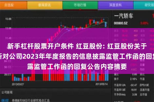 新手杠杆股票开户条件 红豆股份: 红豆股份关于上海证券交易所对公司2023年年度报告的信息披露监管工作函的回复公告内容摘要