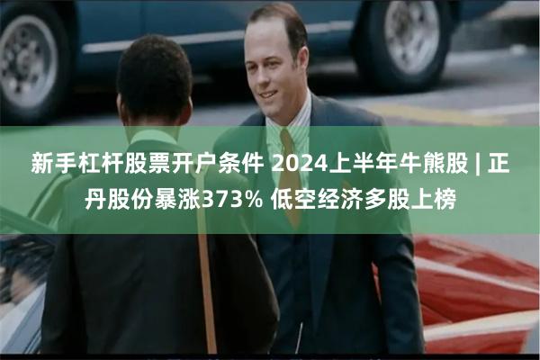 新手杠杆股票开户条件 2024上半年牛熊股 | 正丹股份暴涨373% 低空经济多股上榜