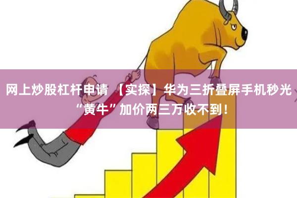 网上炒股杠杆申请 【实探】华为三折叠屏手机秒光 “黄牛”加价两三万收不到!