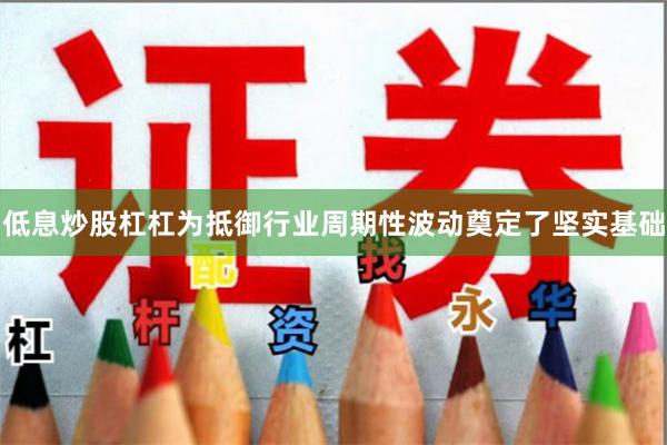 低息炒股杠杠为抵御行业周期性波动奠定了坚实基础